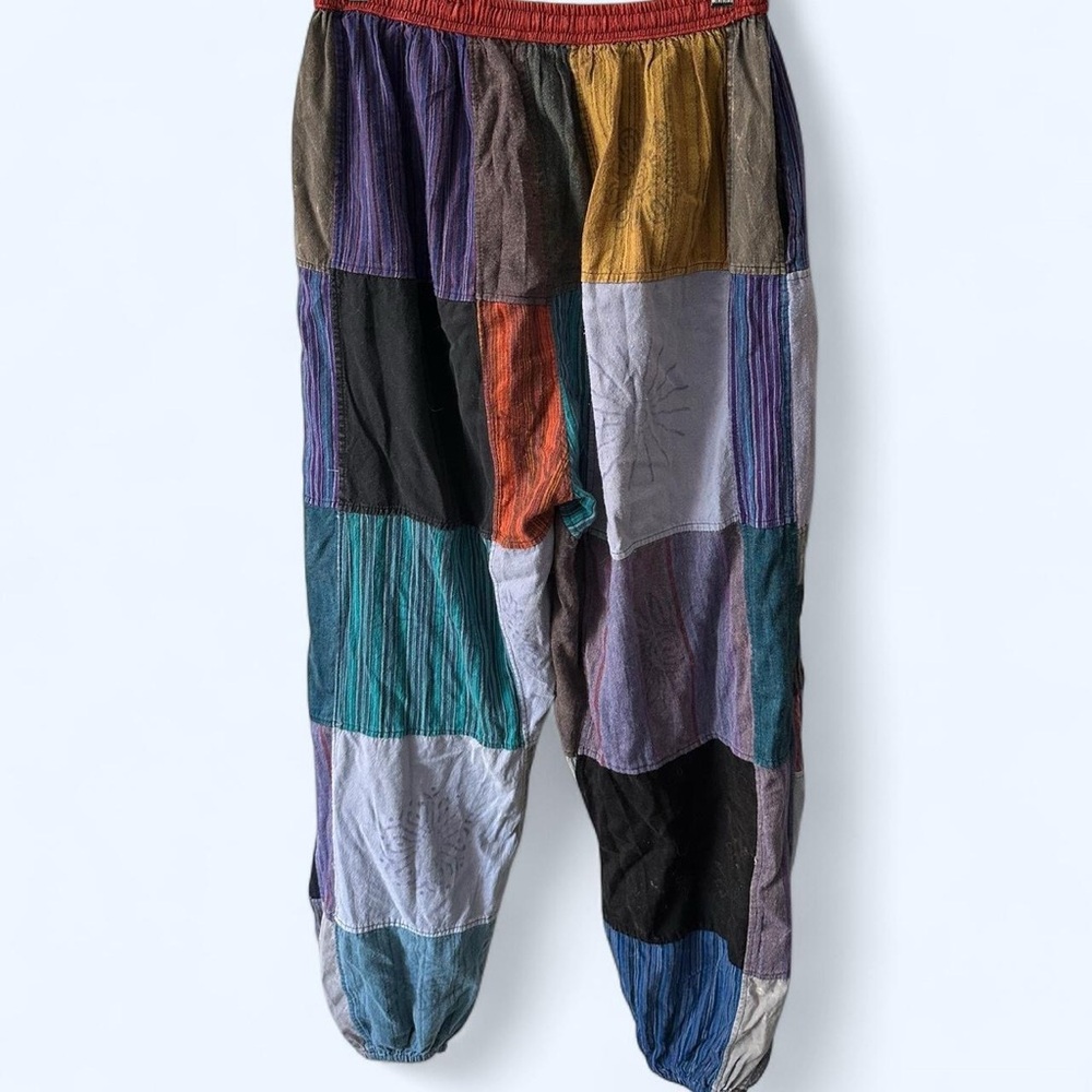 Boho Patchwork Multicolor Women's Pants - image 4